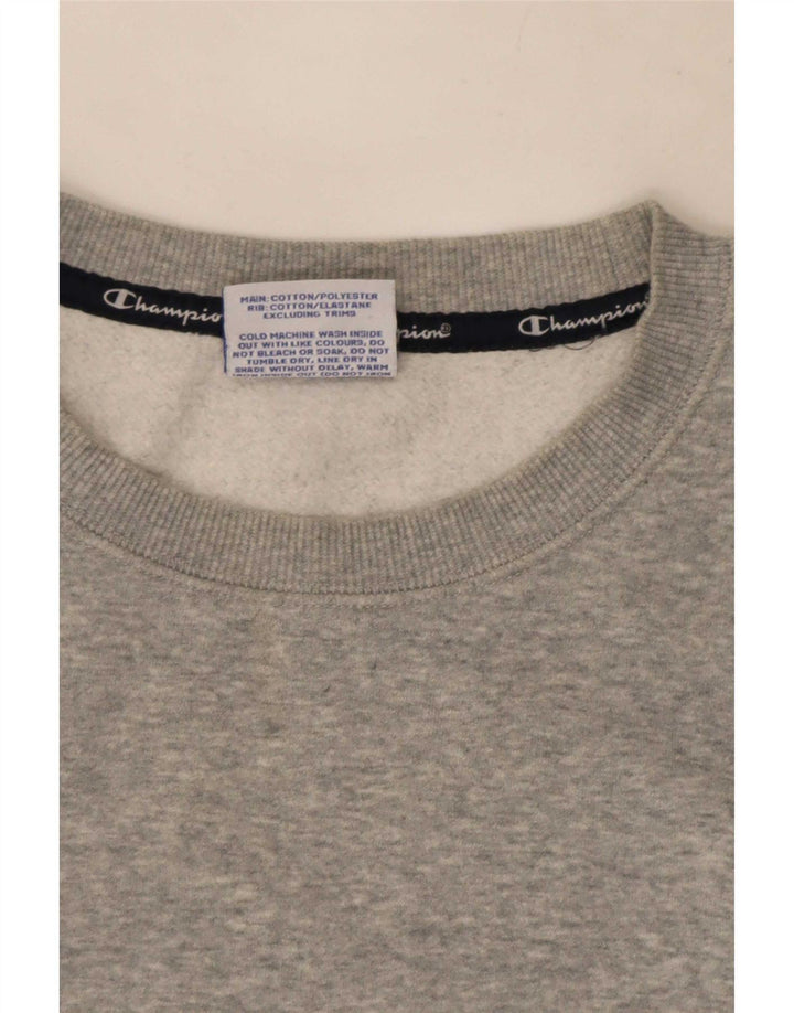 Champion moletom gráfico masculino jumper grande algodão manchado cinza