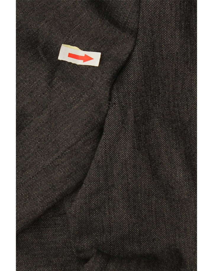 Jaqueta blazer feminina Zara com 1 botão Reino Unido 18 XL cinza viscose
