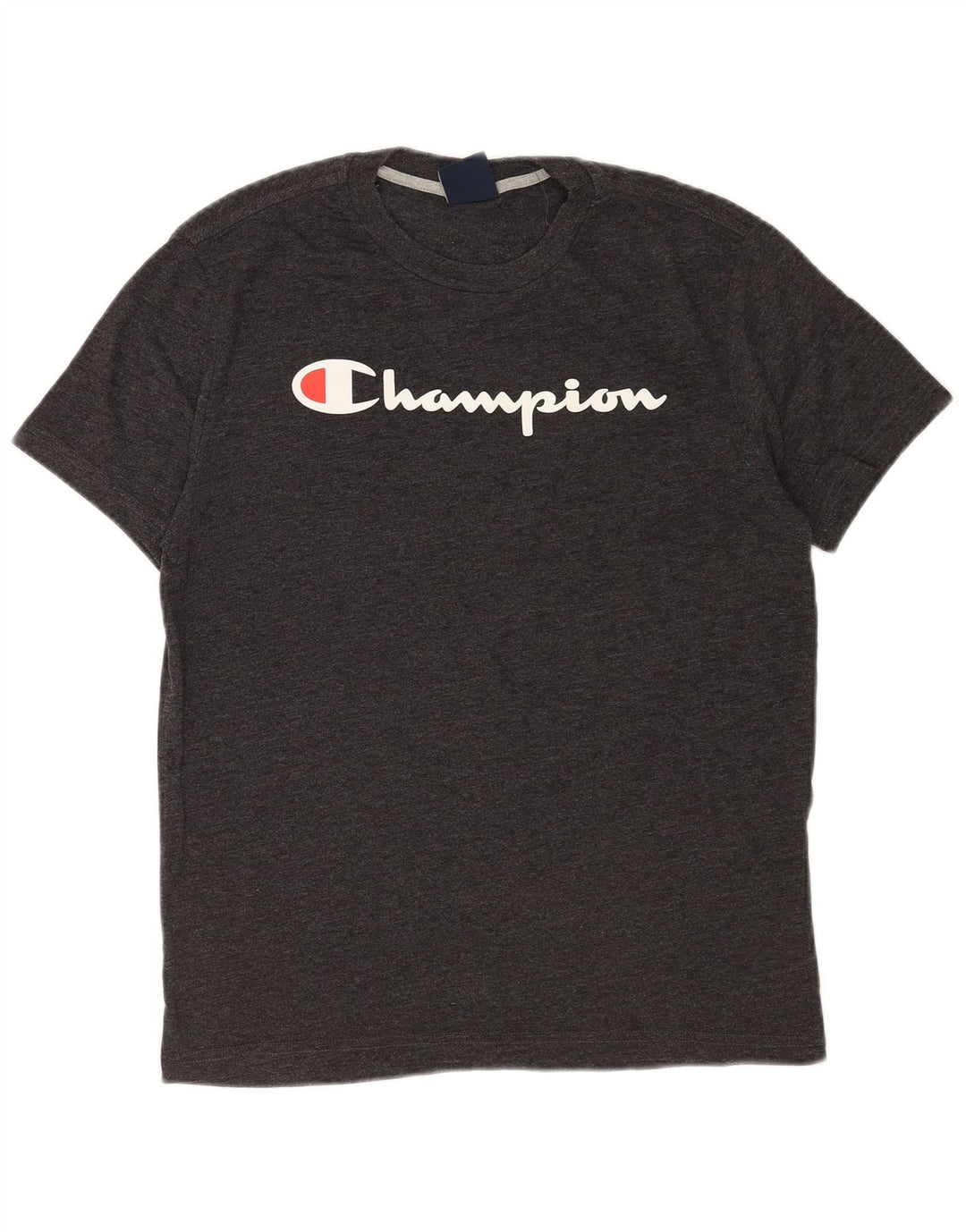 Camiseta masculina com estampa solta CHAMPION pequena cinza
