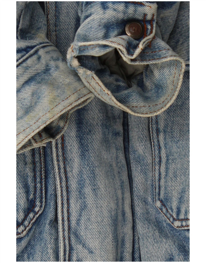 Jaqueta jeans masculina MASH Sherpa UK 42 XL algodão azul