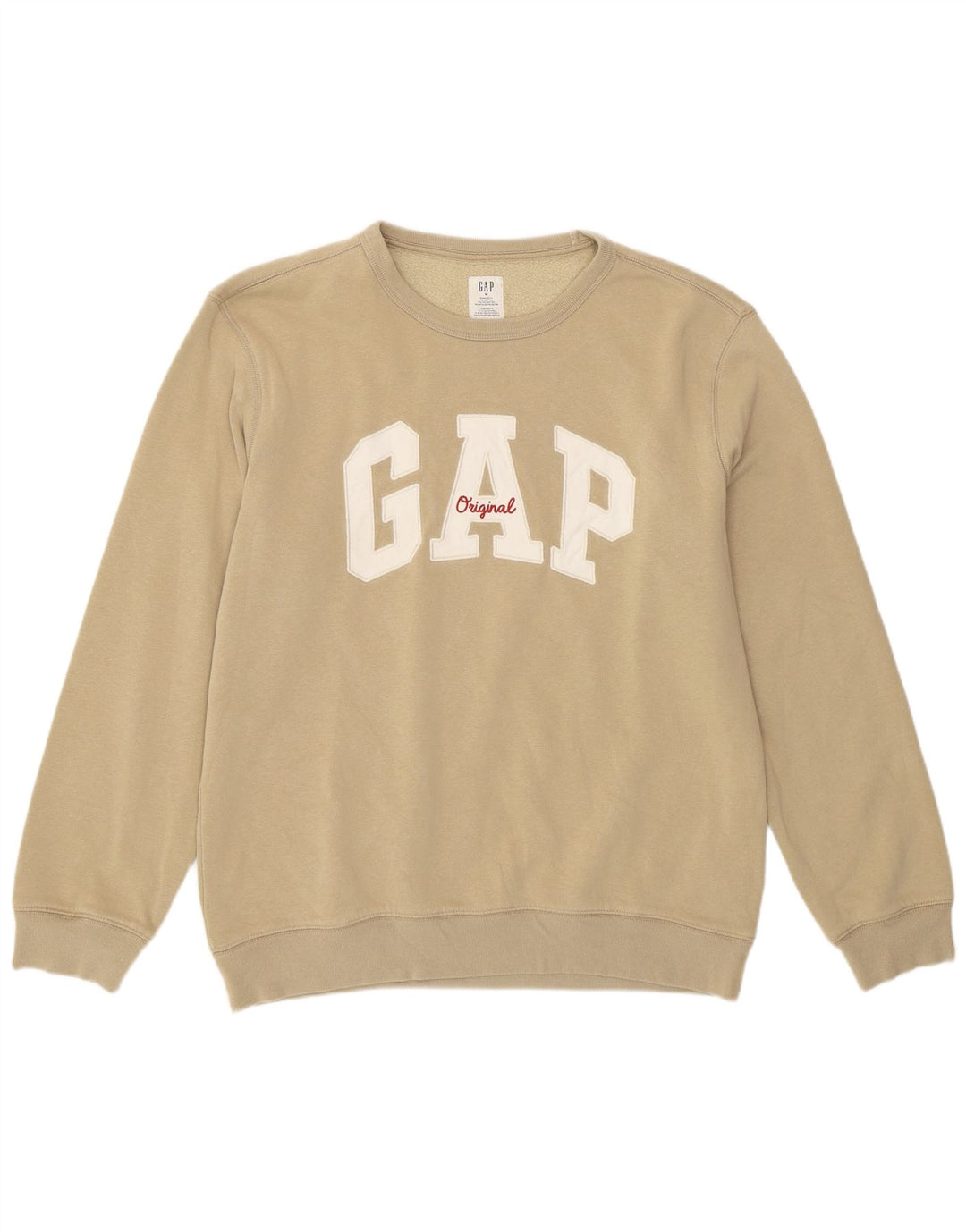 Gap moletom masculino gráfico jumper médio bege algodão