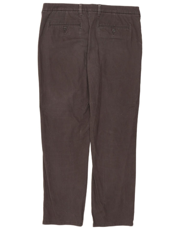 Calça chino masculina Marks & Spencer reta regular fit W36 L31 cinza