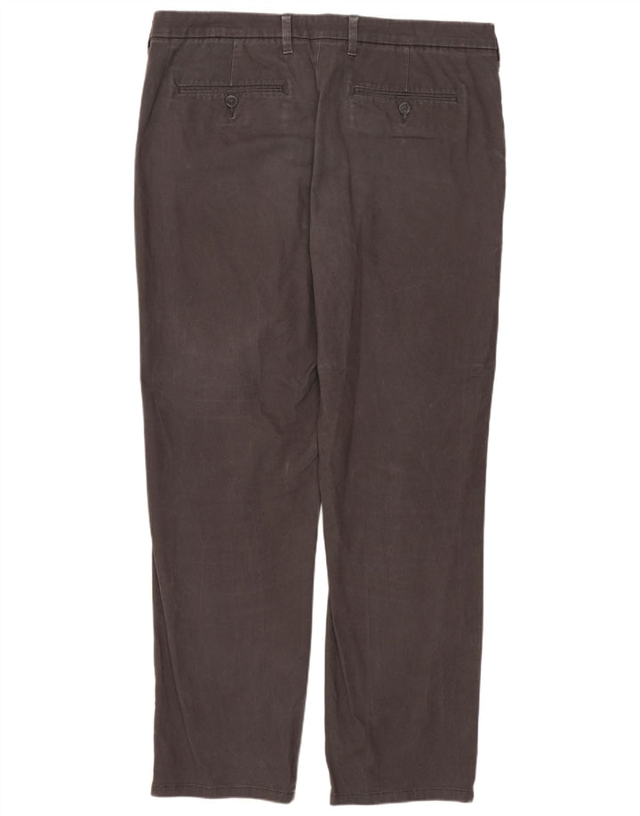 Calça chino masculina Marks & Spencer reta regular fit W36 L31 cinza