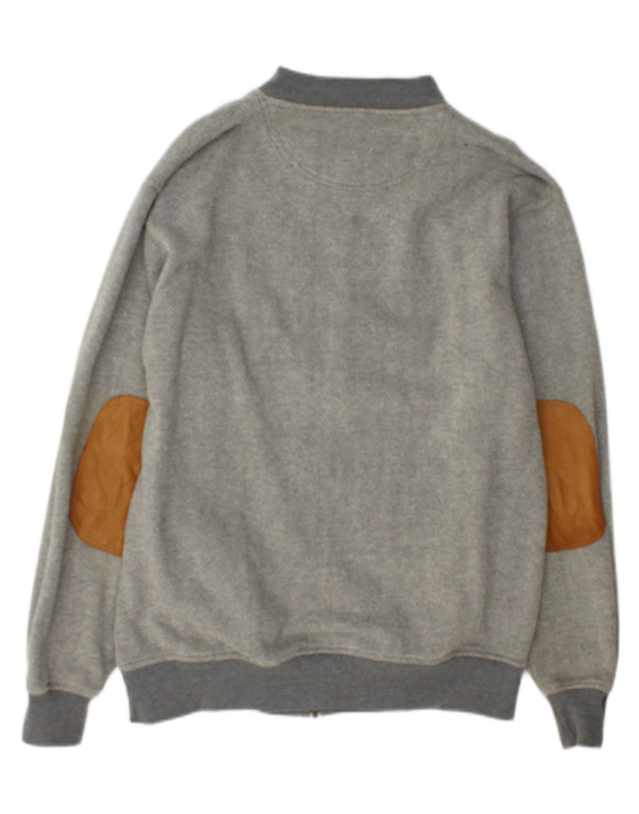 Orvis Mens Tracksuit Top Jacket Algodão Cinza Médio