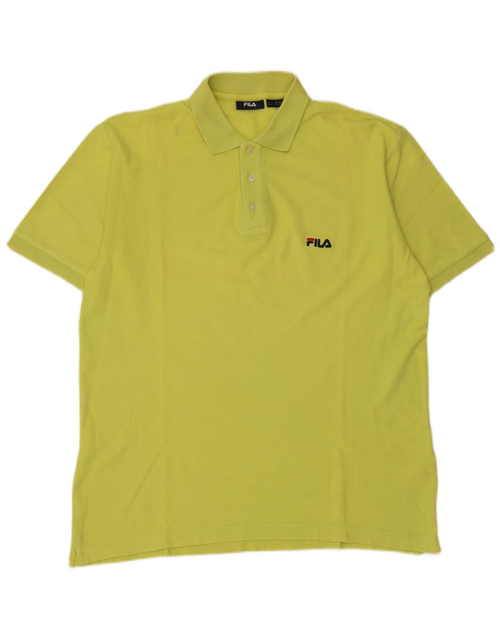 Camisa polo masculina Fila médio algodão verde