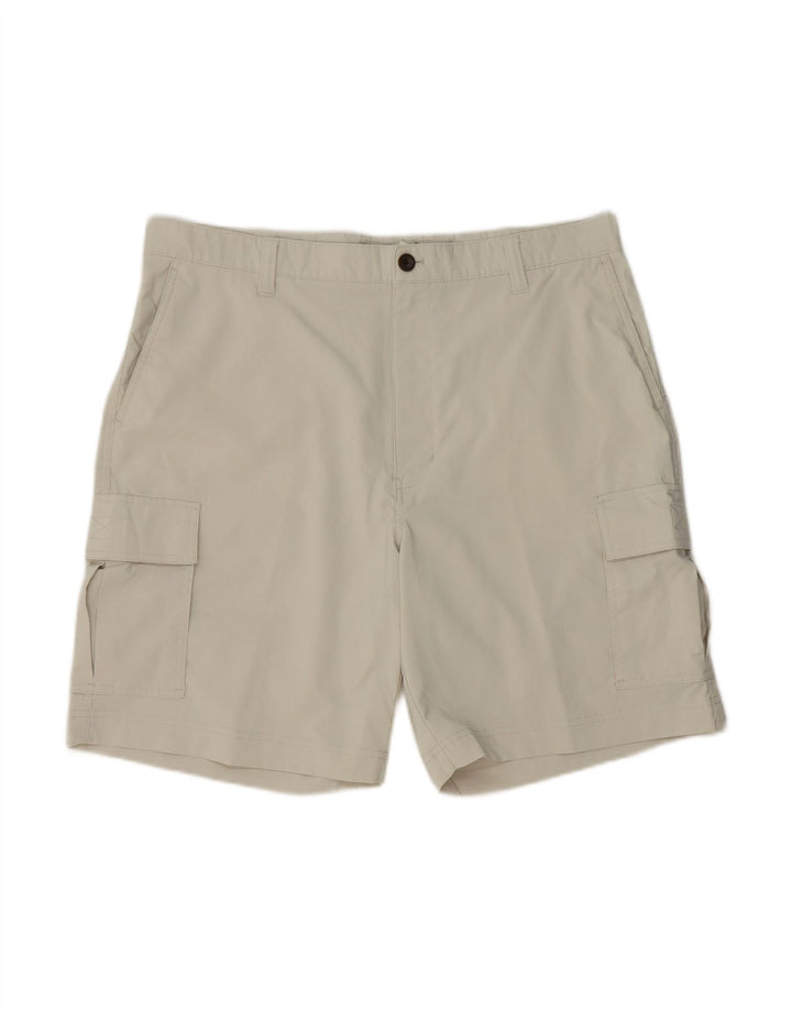 CHAPS Mens Regular Fit Cargo Shorts W36 Grande Poliéster Bege