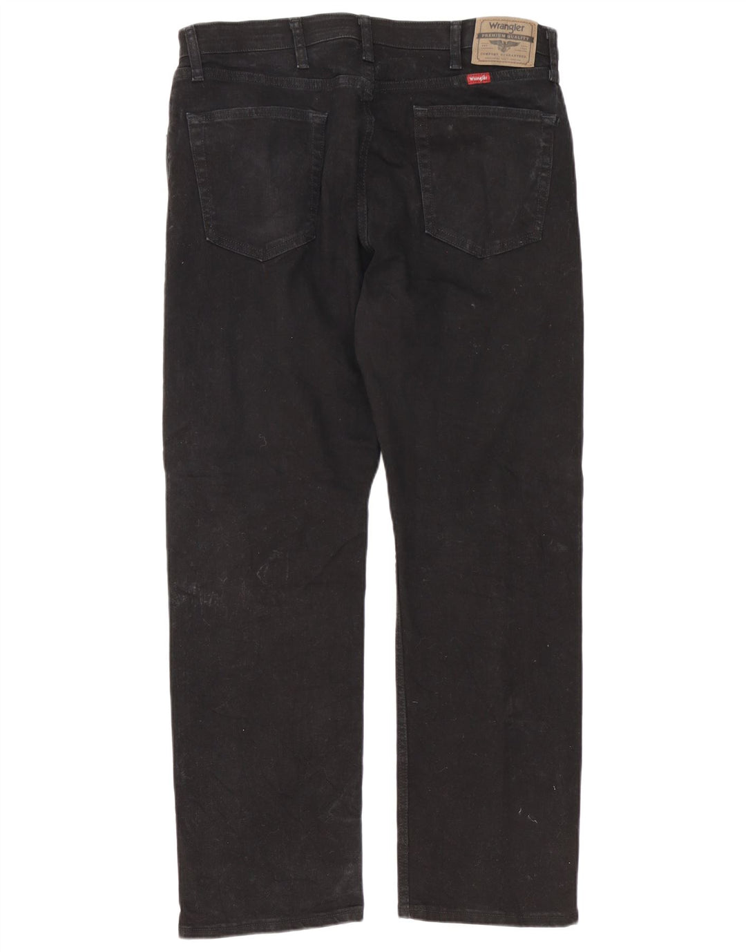 Wrangler masculino regular fit jeans reto W36 L30 algodão preto