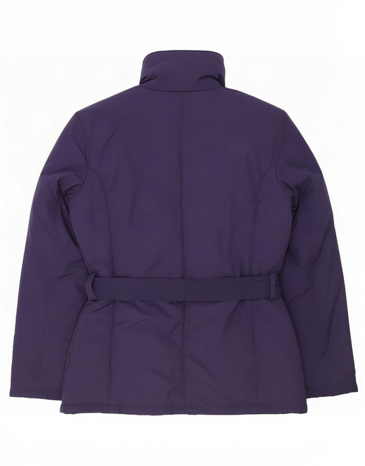 Jaqueta acolchoada feminina Asics UK 16 grande poliéster azul marinho