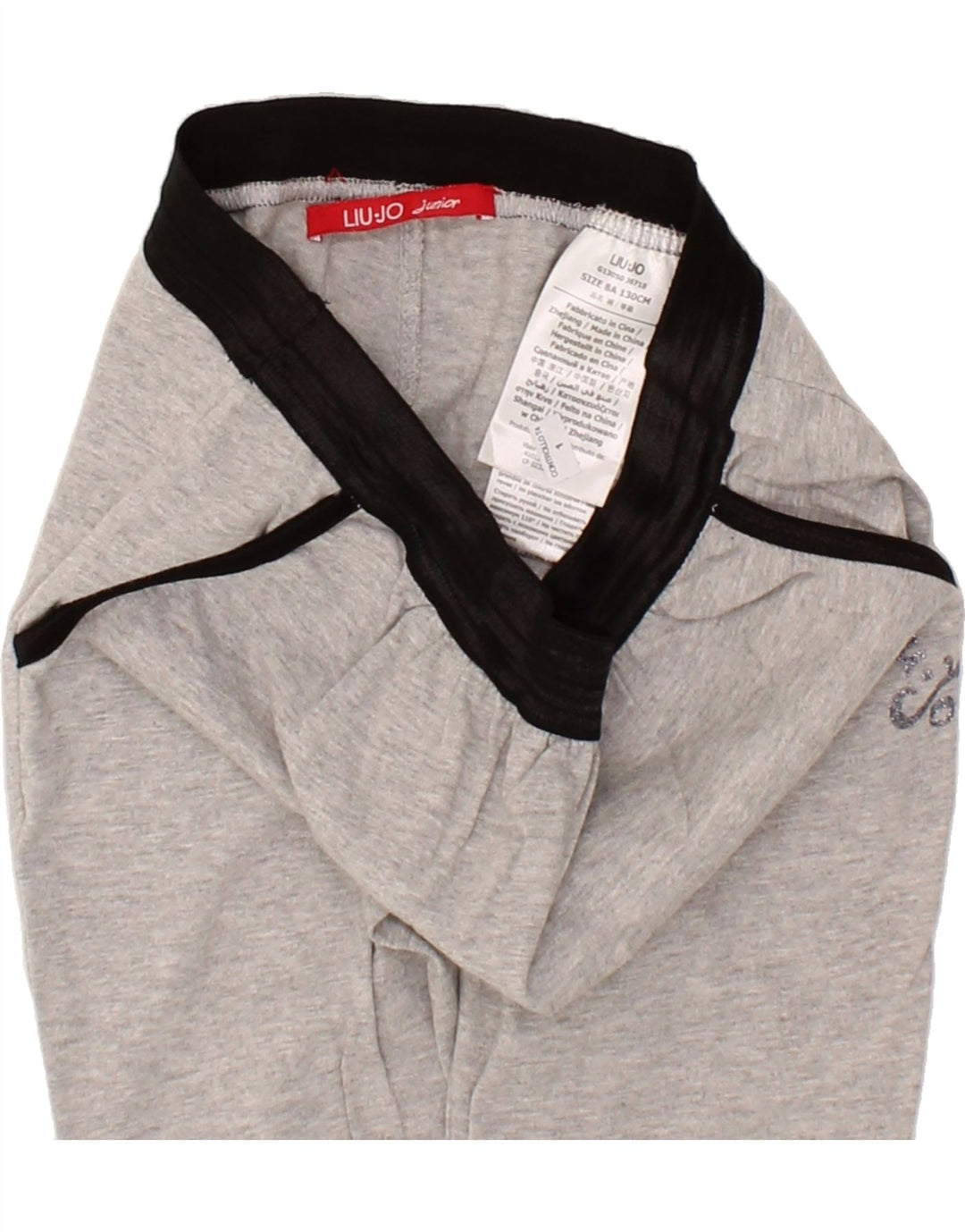 LIU JO Girls Tracksuit Trousers 7-8 Years Grey Cotton Vintage Liu Jo and Second-Hand Liu Jo from Messina Hembry 