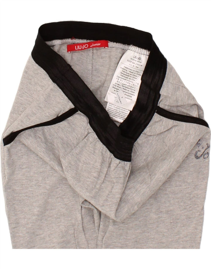 LIU JO Girls Tracksuit Trousers 7-8 Years Grey Cotton Vintage Liu Jo and Second-Hand Liu Jo from Messina Hembry 