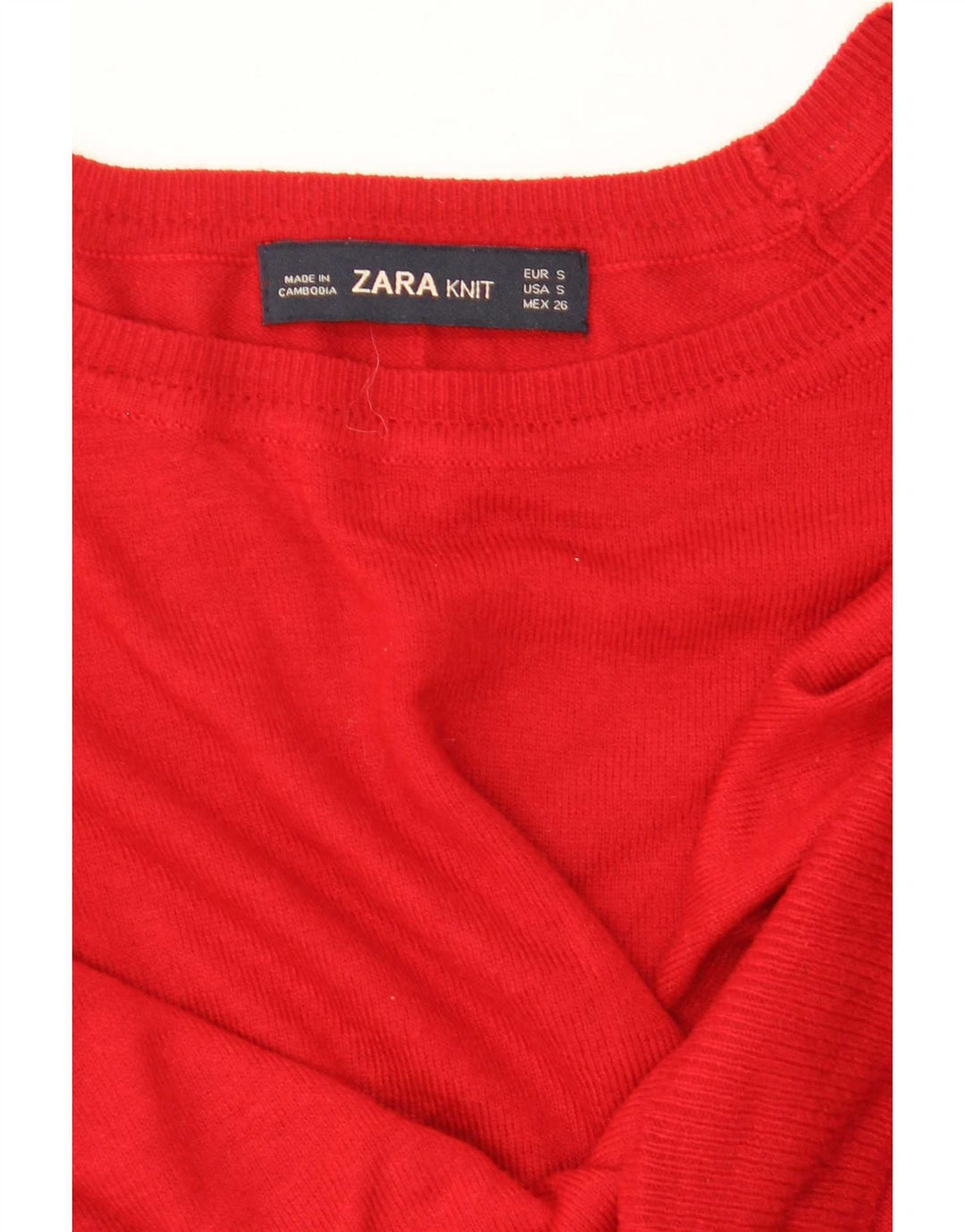 Zara Suéter feminino oversized com gola canoa Reino Unido 10 pequeno vermelho