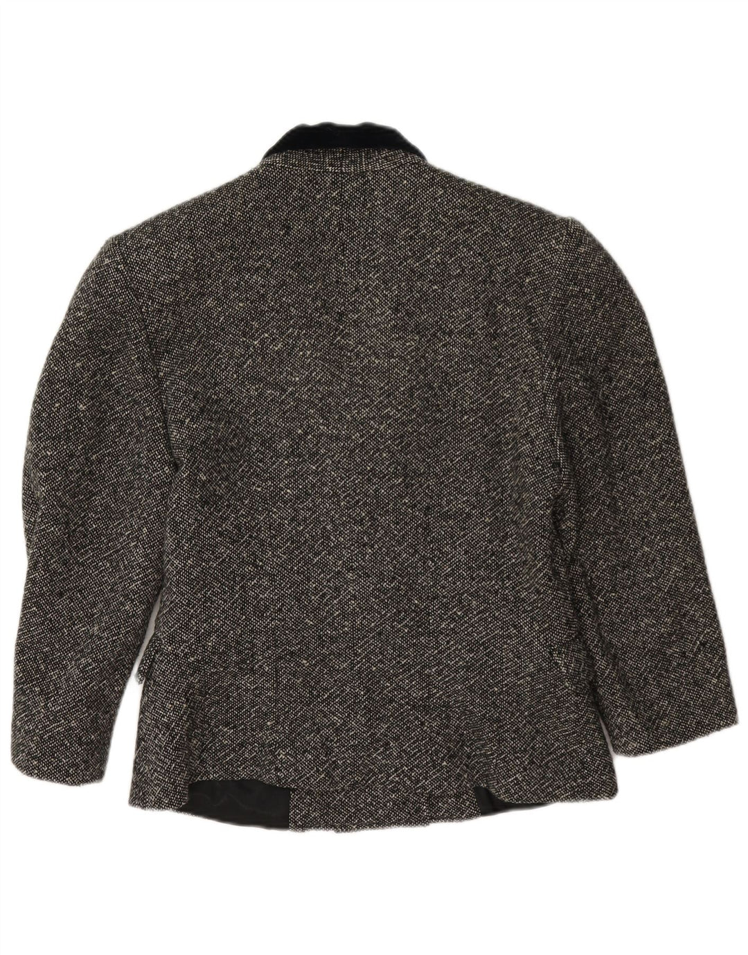 Jaqueta blazer feminina vintage manga 3/4 com peito duplo IT 42 cinza médio
