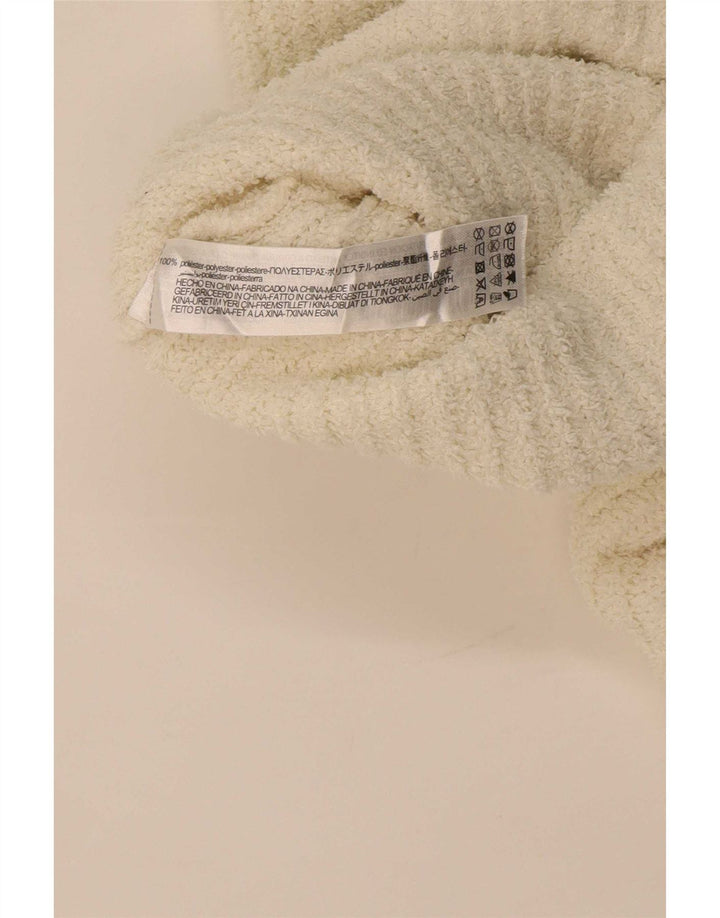 Suéter feminino Zara com gola tartaruga e gola redonda, tamanho UK 10, pequeno, branco, poliéster