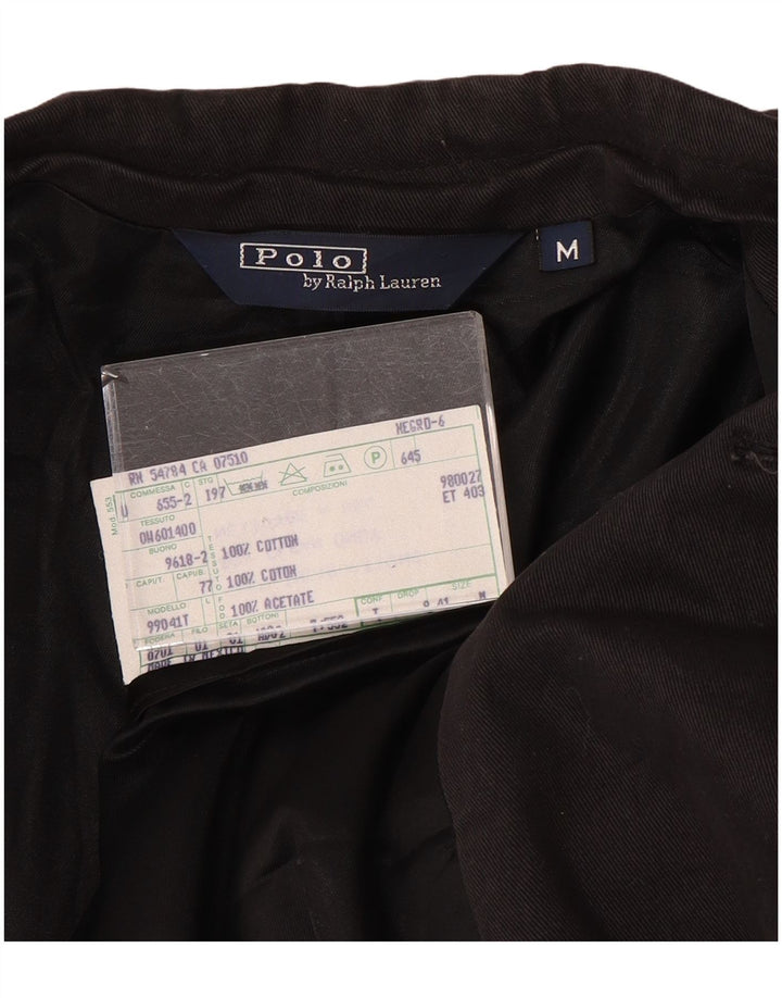 Jaqueta Blazer Masculina Polo Ralph Lauren com 3 Botões Reino Unido 38 Algodão Preto Médio