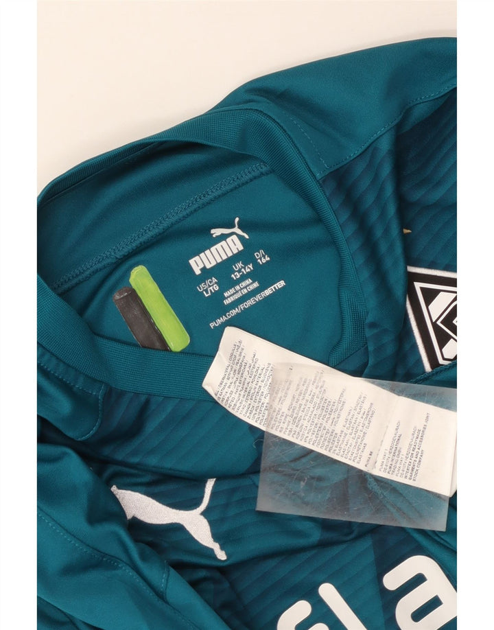 Puma Boys BVB Dortmund Graphic Top Manga Comprida 13-14 Anos Azul Geométrico
