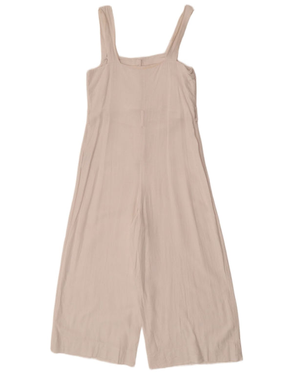 Macacão feminino sem mangas Topshop UK 8 pequeno linho branco