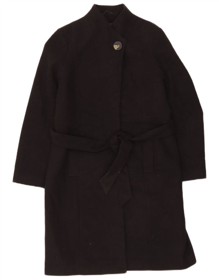 Sobretudo feminino Marks & Spencer UK 14 grande poliéster preto