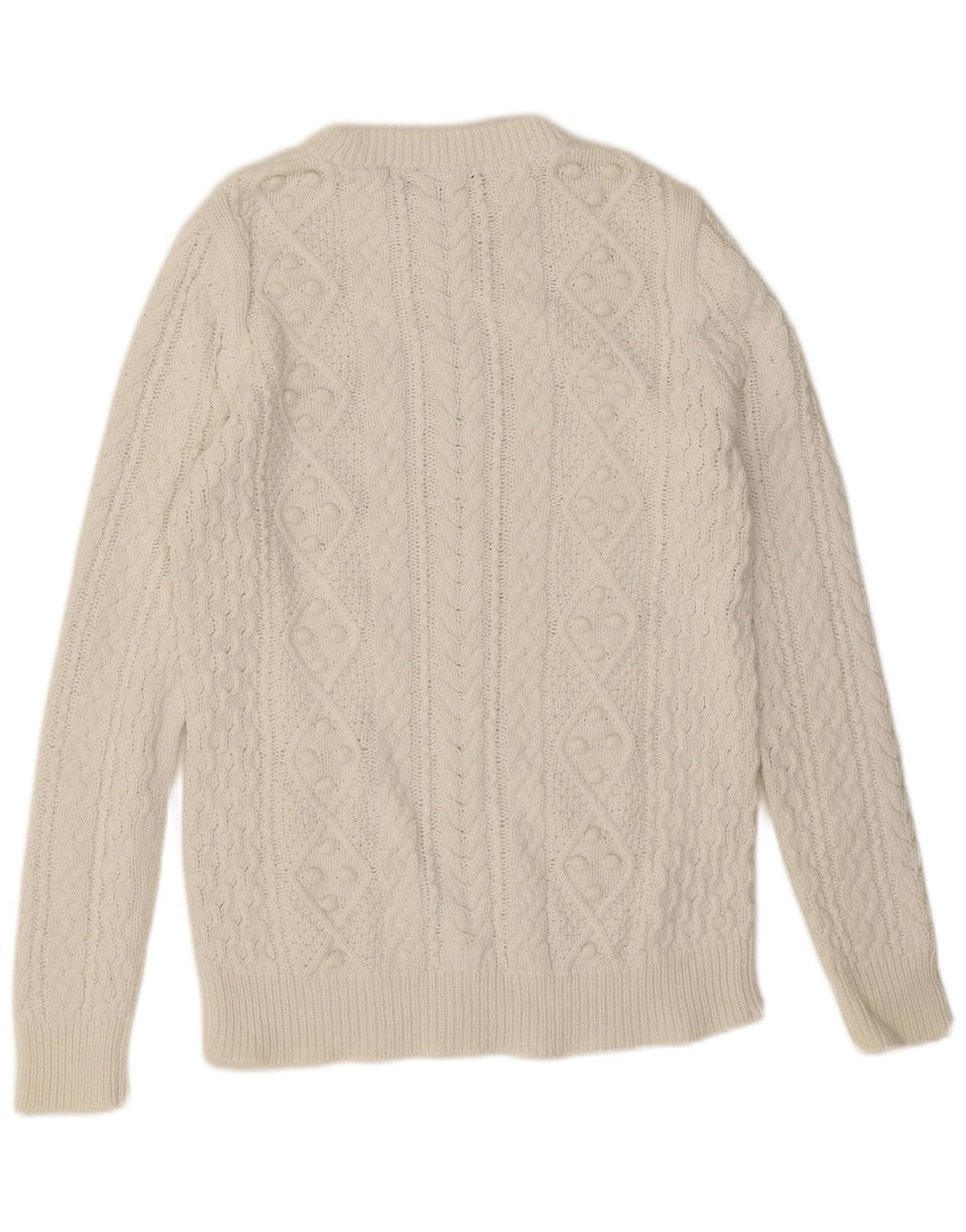 Zara Suéter feminino com gola redonda médio branco