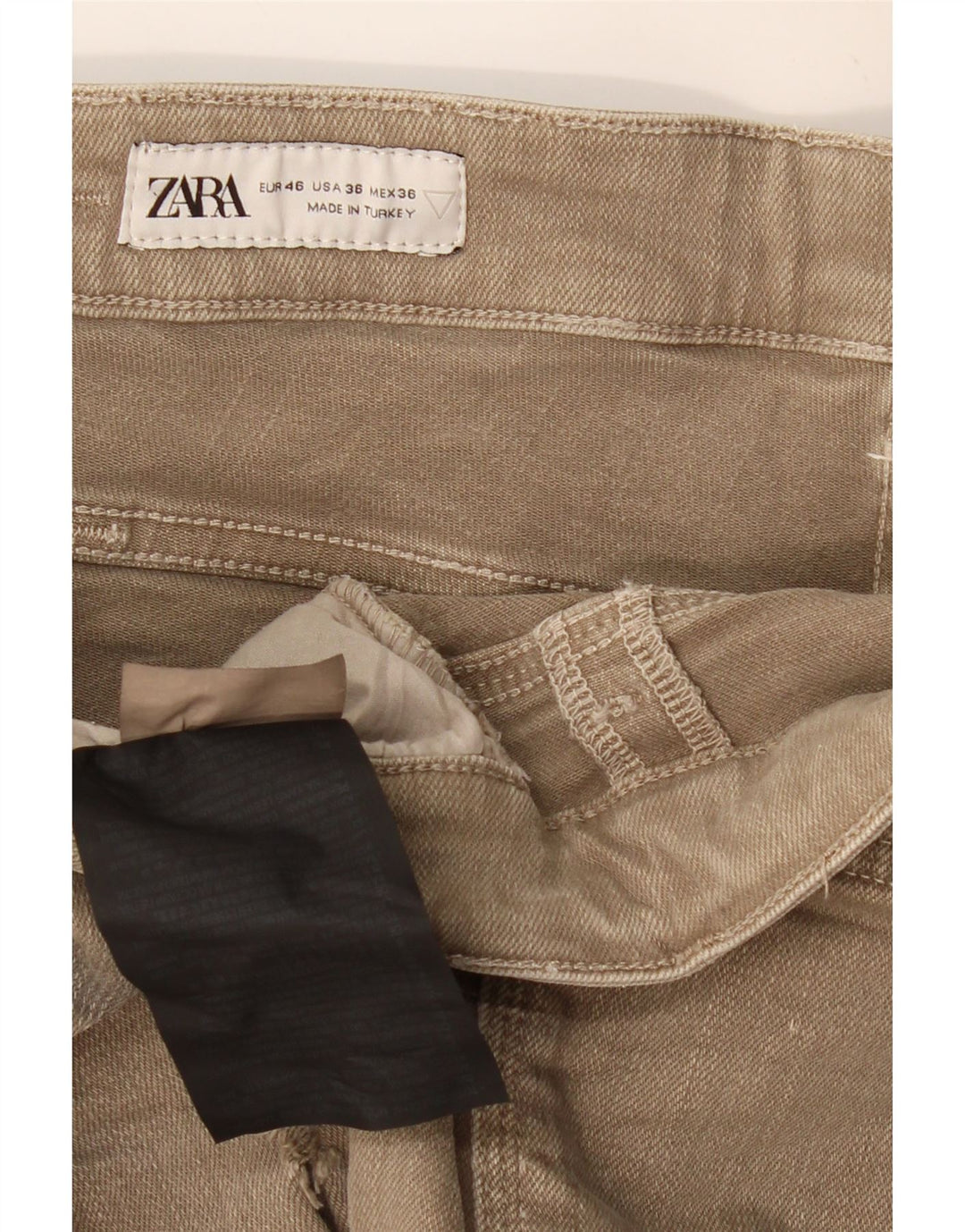 Shorts jeans masculino ZARA EU 46 XL W36 cáqui