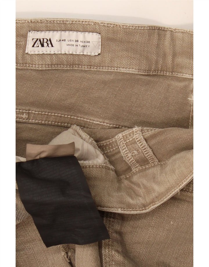 Shorts jeans masculino ZARA EU 46 XL W36 cáqui