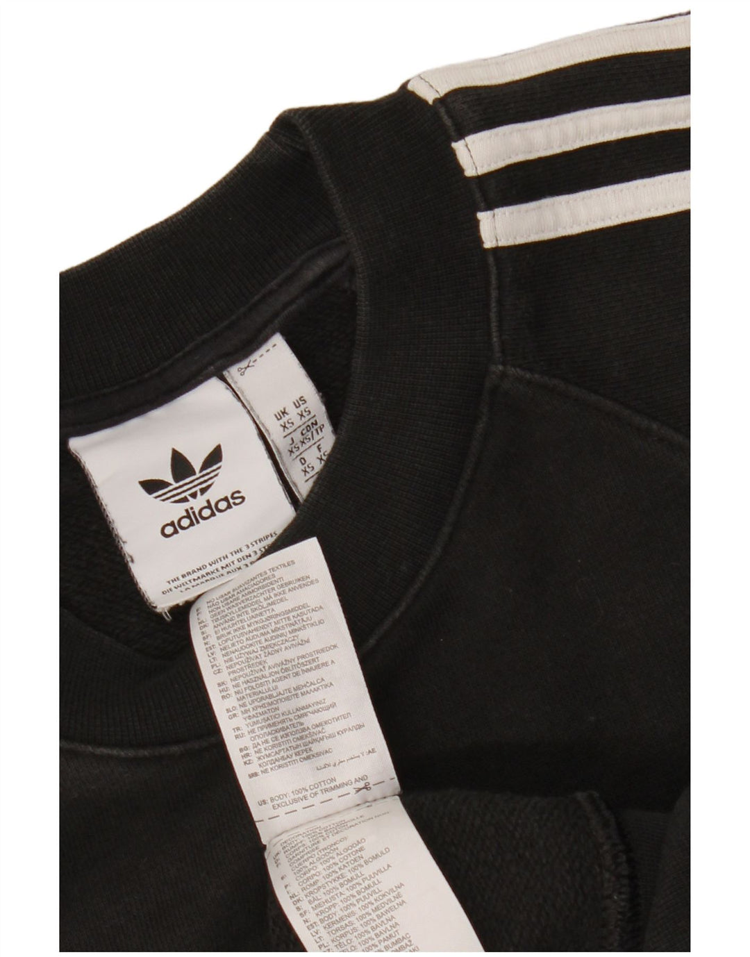 Adidas Mens Moletom Jumper XS Algodão Preto