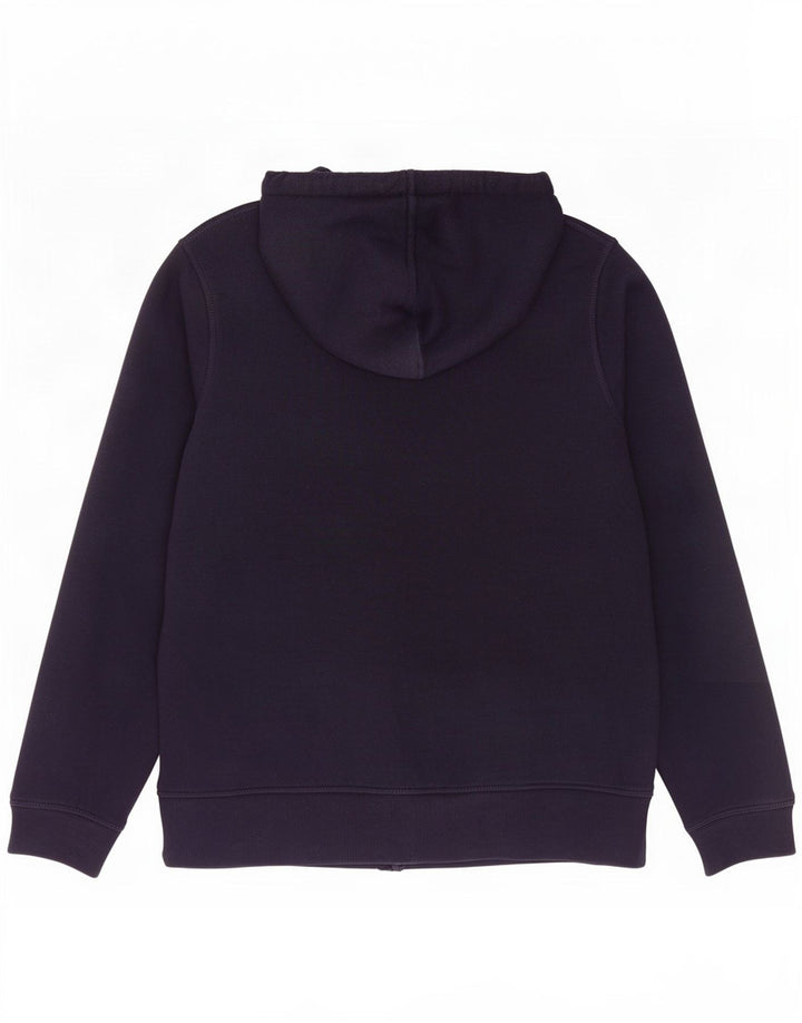 Suéter feminino Marks & Spencer com capuz e zíper Reino Unido 12 algodão azul marinho médio