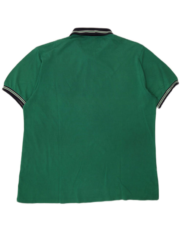 Camisa polo masculina Lacoste tamanho 7 2XL algodão verde