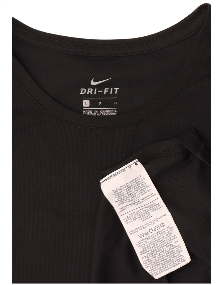Camiseta Nike Feminina Dri Fit Graphic Top UK 16 Grande Poliéster Preto