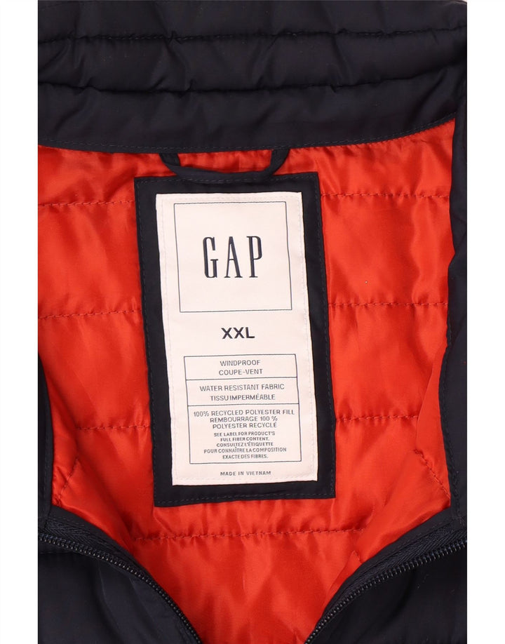 Colete acolchoado masculino GAP UK 44 2XL poliéster azul marinho