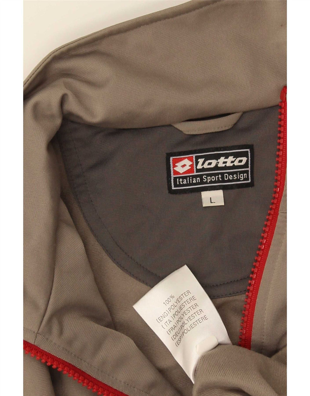 Lotto Mens Treino Top Jaqueta Grande Poliéster Cinza