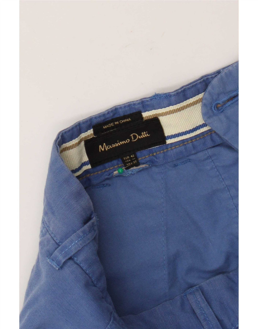 Shorts cargo masculino Massimo Dutti EU 42 grande W32 azul