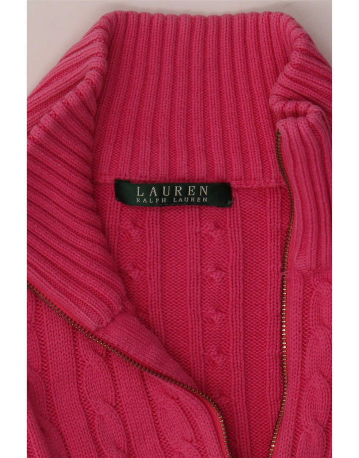 Suéter cardigã feminino Ralph Lauren Reino Unido 8 pequeno rosa