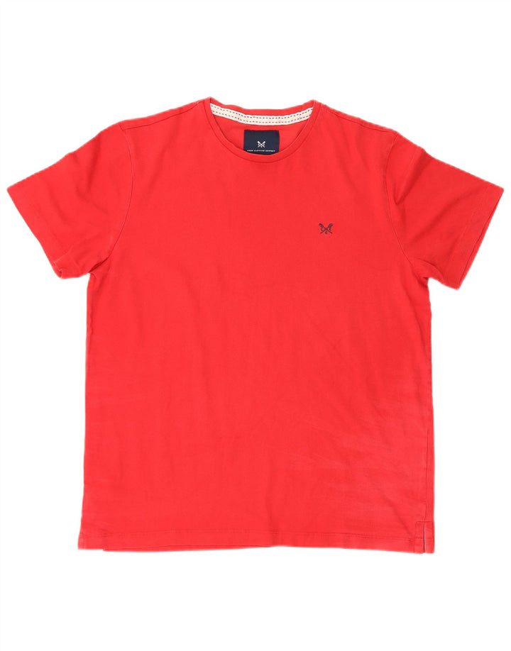 Camiseta masculina Crew Clothing Top grande algodão vermelho