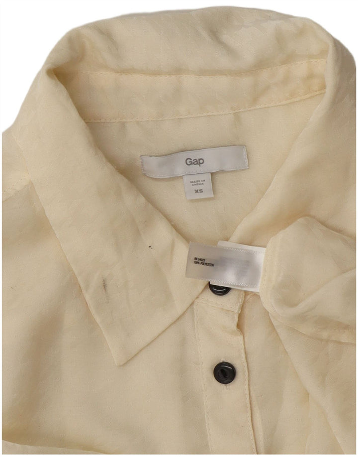 Blusa feminina transparente Gap UK 6 XS poliéster branco
