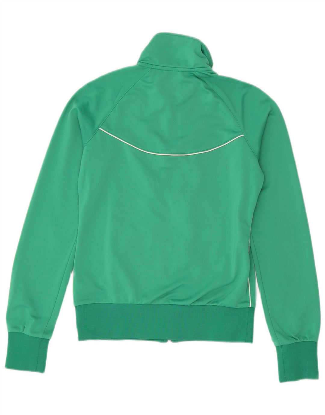Nike Womens Tracksuit Top Jacket UK 8/10 Pequeno Verde Poliéster