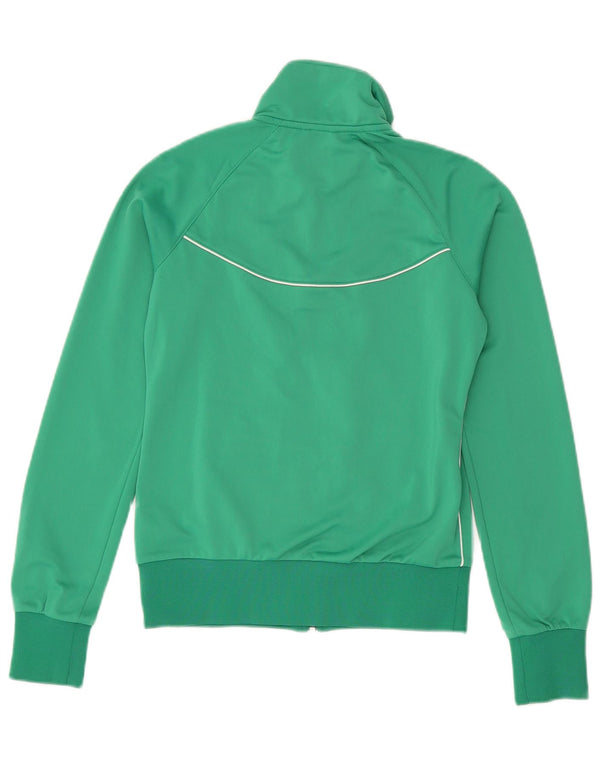 Nike Womens Tracksuit Top Jacket UK 8/10 Pequeno Verde Poliéster