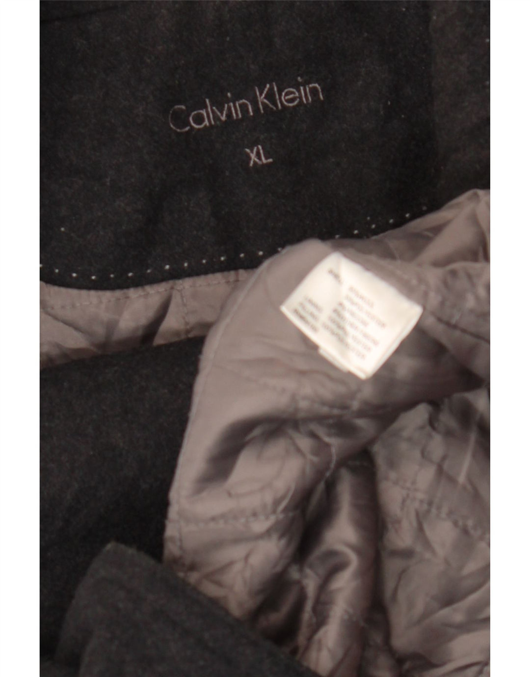 Casaco masculino Calvin Klein Pea UK 42 XL lã preta