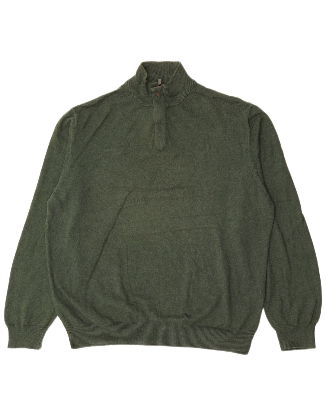 Suéter masculino Massimo Dutti com zíper e gola 2XL algodão verde