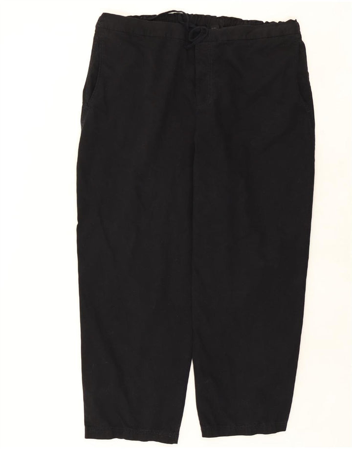 DKNY Womens Tapered Casual Trousers W38 L29 Black Cotton Vintage Dkny and Second-Hand Dkny from Messina Hembry 