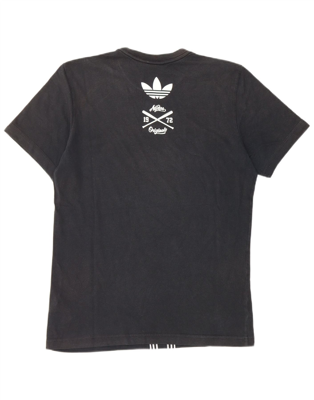 Adidas Mens Graphic T-Shirt Top Pequeno Algodão Preto