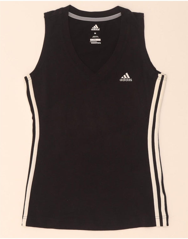 Adidas Womens Clima 365 Vest Top UK 12 Médio Algodão Preto