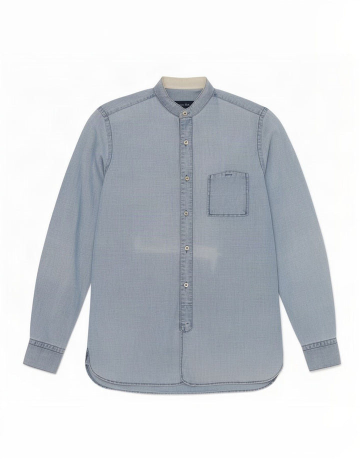 Camisa masculina Massimo Dutti azul médio