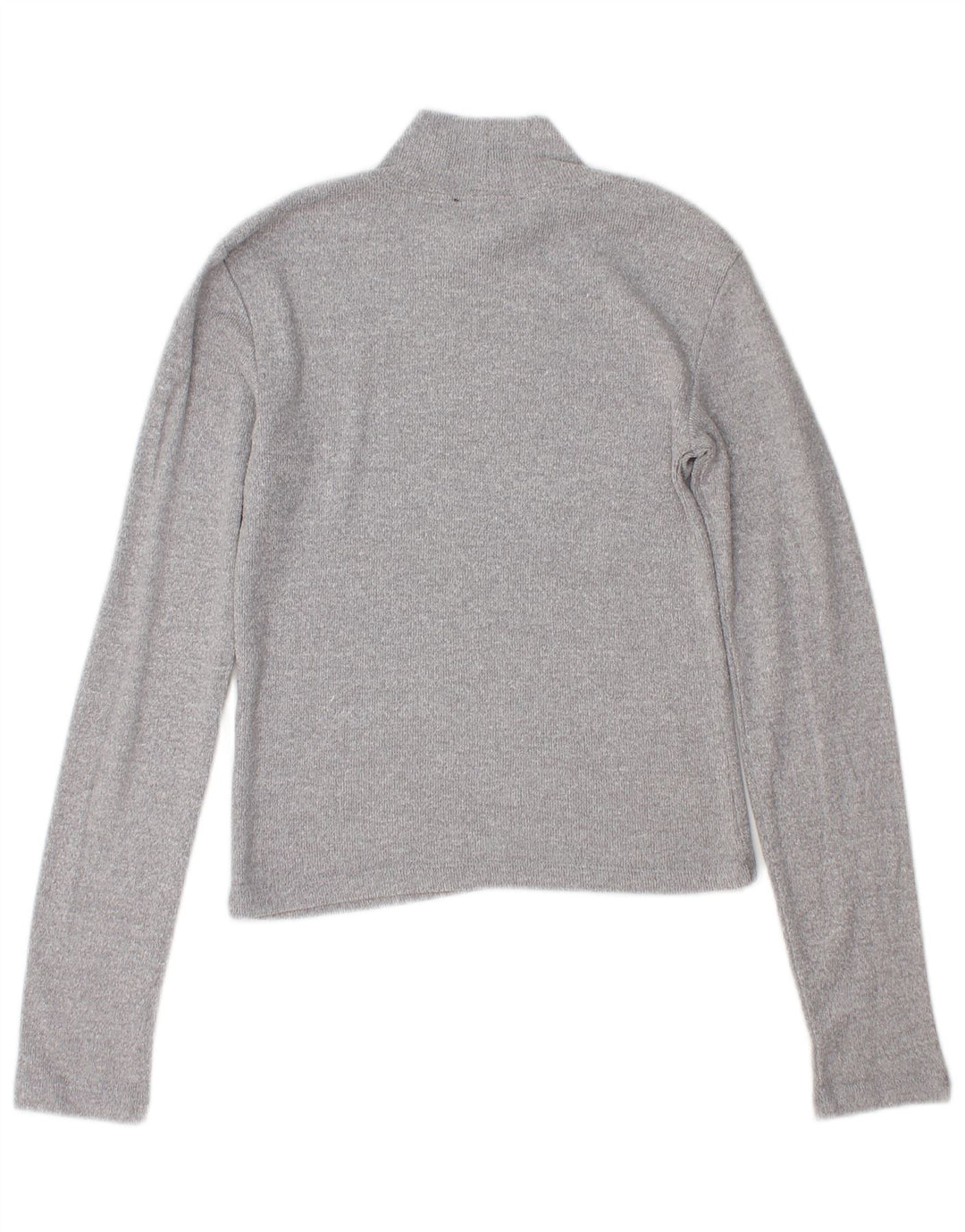 Suéter feminino Zara com gola tartaruga e gola redonda, Reino Unido 10 pequeno cinza