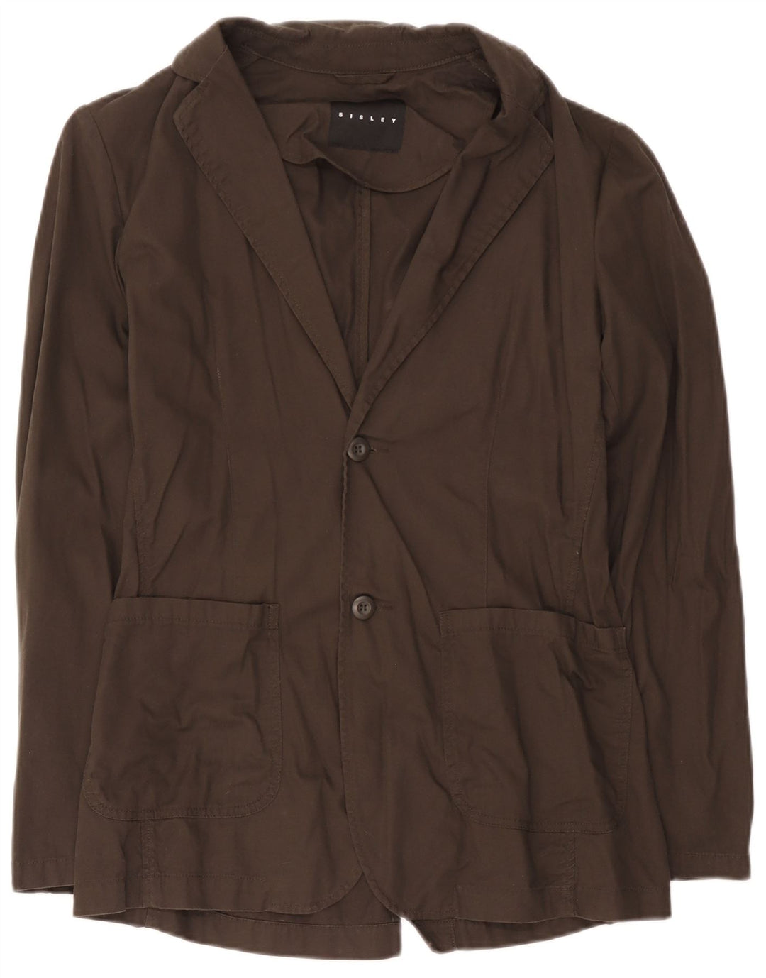 Jaqueta blazer masculina Sisley com 2 botões IT 48 algodão marrom médio