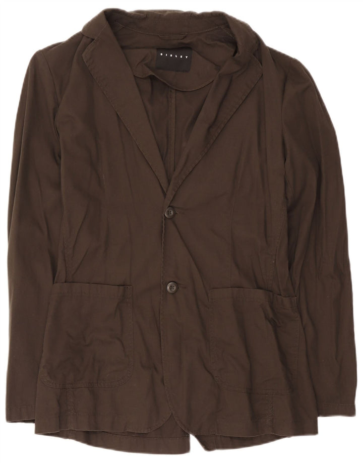 Jaqueta blazer masculina Sisley com 2 botões IT 48 algodão marrom médio