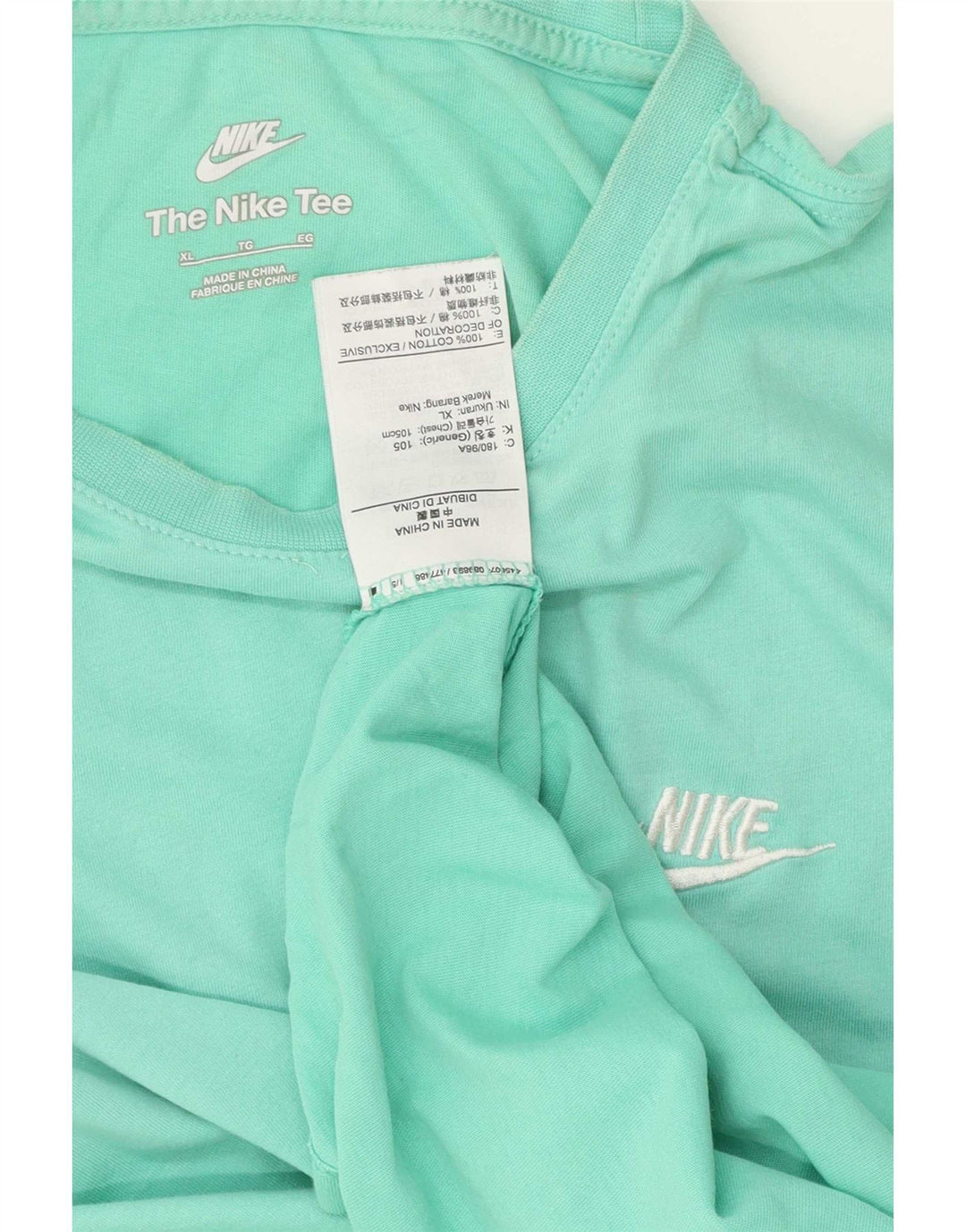 Camiseta masculina Nike Top XL algodão turquesa
