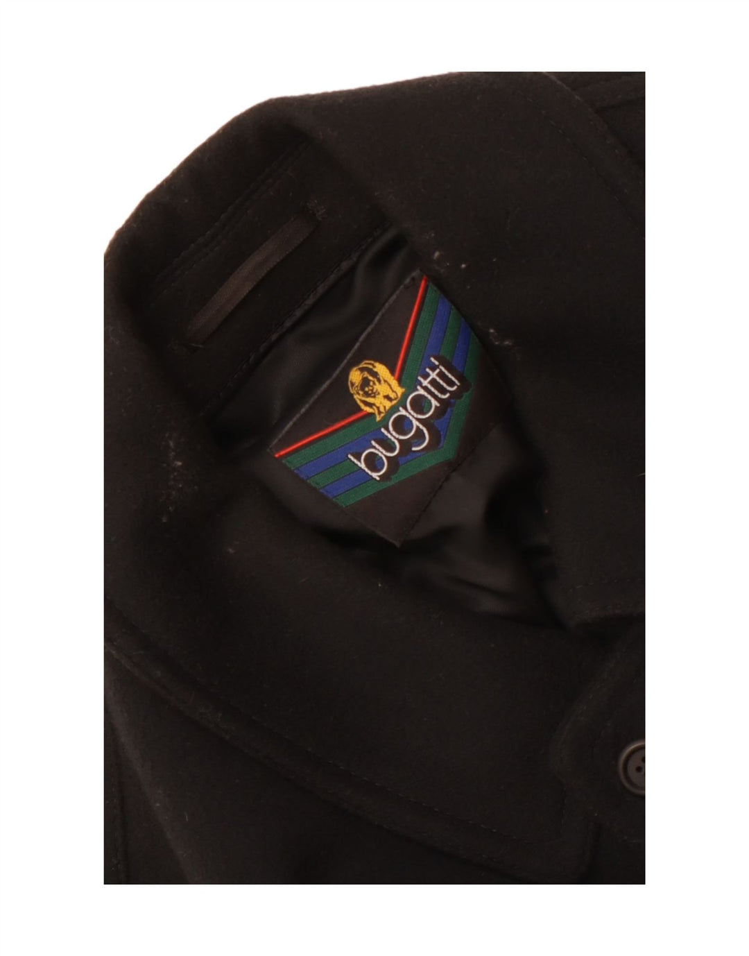 Sobretudo masculino Bugatti UK 38 lã preta média