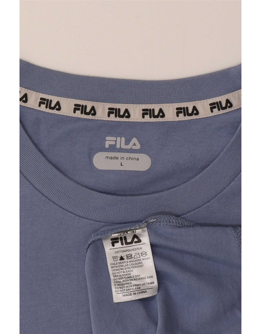 Fila Mens Graphic T-Shirt Top Grande Algodão Azul