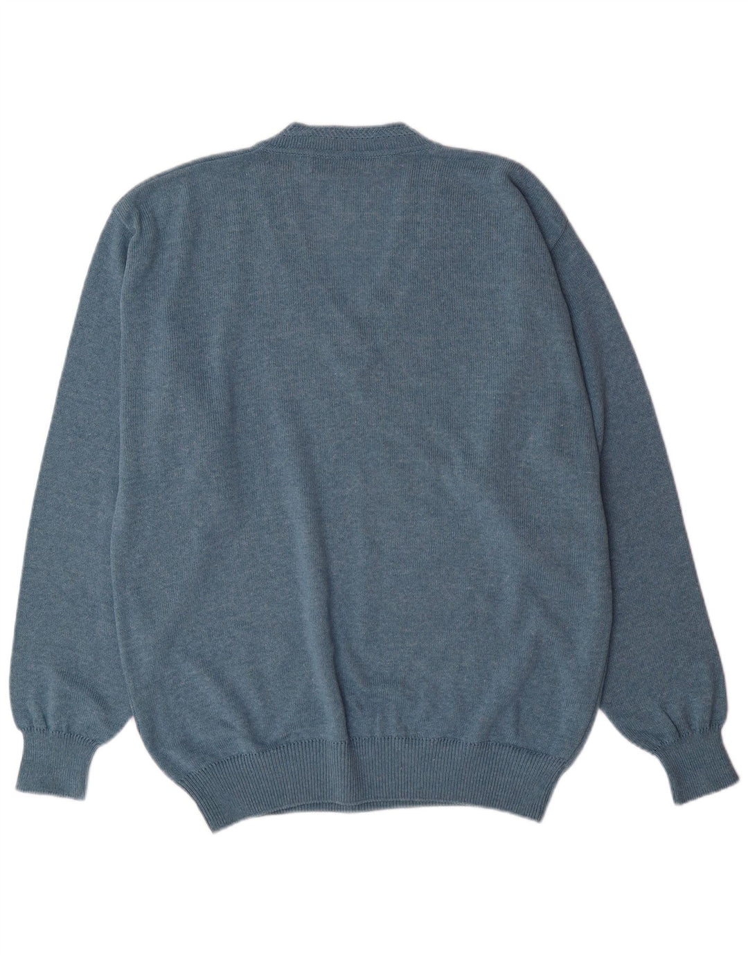 Suéter masculino FRANK ALEXS com decote em V IT 54 XL algodão geométrico azul