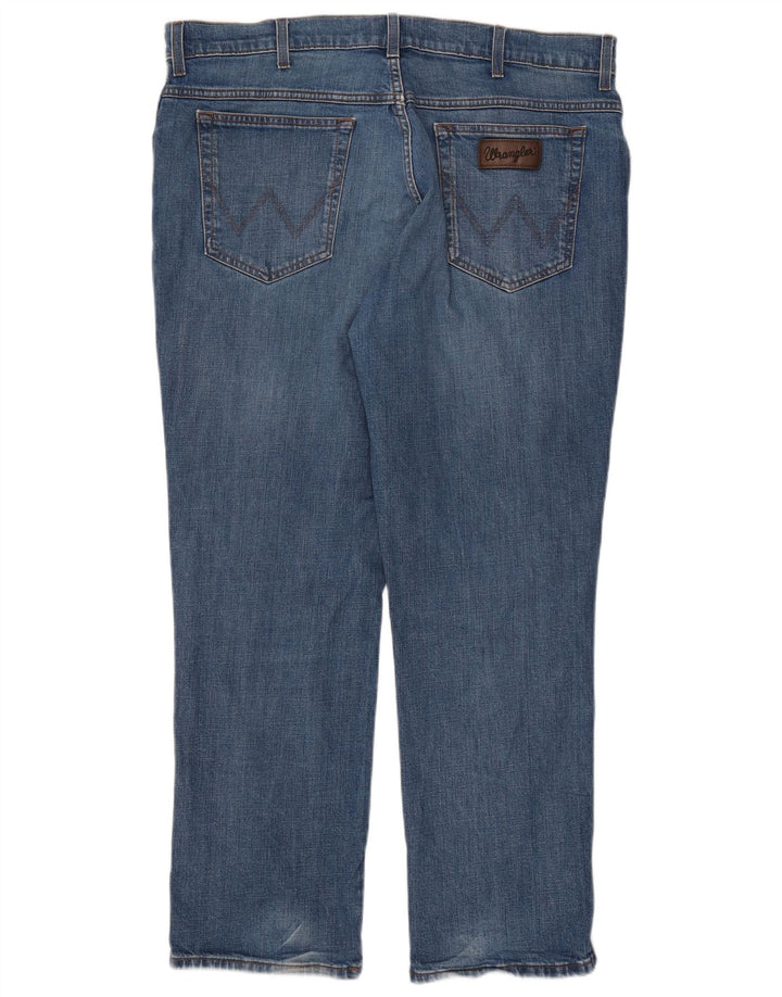 Wrangler Mens Jeans Slim W40 L30 Azul Algodão